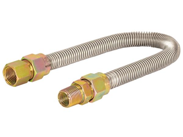 5/8 in. OD Stainless Steel Gas Connector - FIP x MIP - SKU: 30SS515012