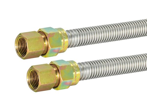 5/8 in. OD Stainless Steel Gas Connector - FIP x FIP - SKU: 30SS515148