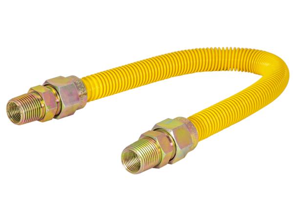 5/8 in. OD Epoxy-Coated Gas Connector - FIP x MIP - SKU: 30YE515012