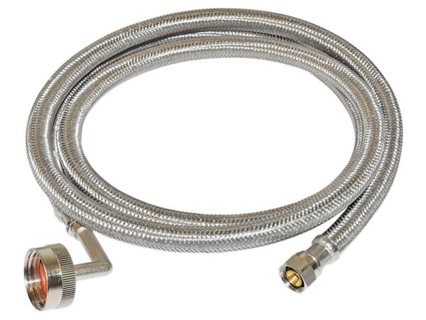 Braided Dishwasher Supply Line with FHT Elbow