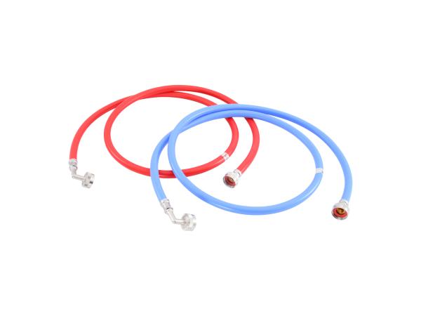 6 Foot Red/Blue 2 Pack PVC Washing Machine with Elbow Hose