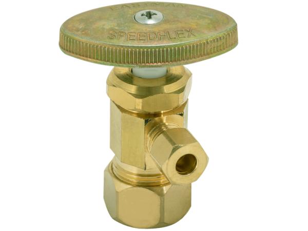 SpeedFlex™ Multi-Turn Compression Angle Stop Valve (Rough Brass) 