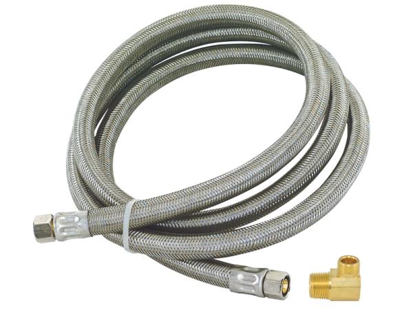 Braided Dishwasher Supply Line with MIP Elbow
