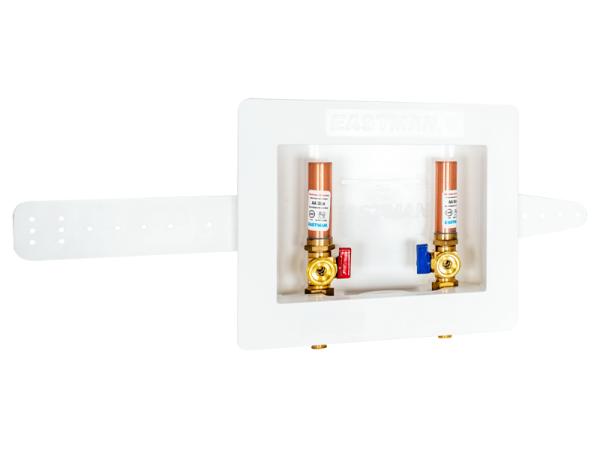 Center Drain Washing Machine Outlet Box with Hammer Arrestors