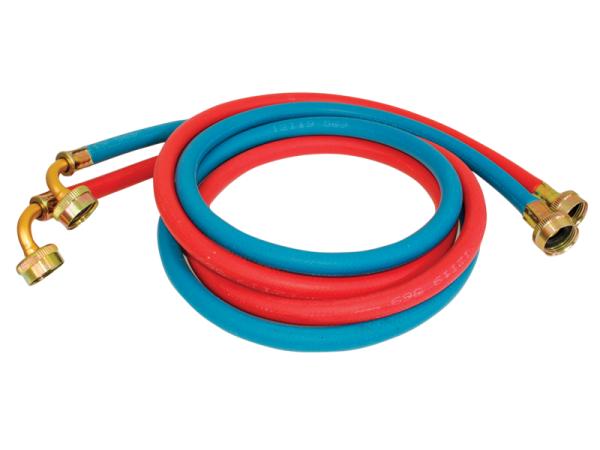 Rubber Washing Machine Hoses With Elbows - 1 Pair