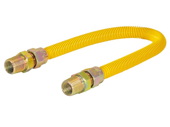YA−MAN IB-24J1 1/2 in. OD Epoxy-Coated Gas Connectors - MIP x MIP | Eastman