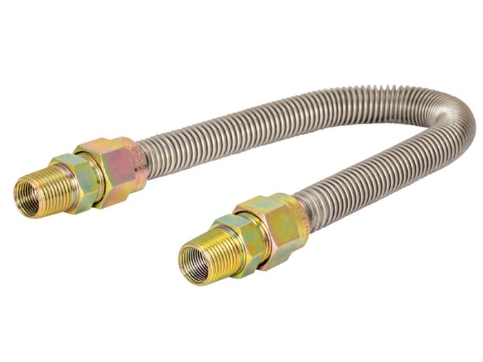 5/8 in. OD Stainless Steel Gas Connector - MIP x MIP - SKU: 30SS505024