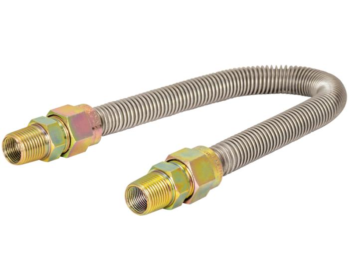5/8 in. OD Stainless Steel Gas Connector - MIP x MIP - SKU: 30SS505048