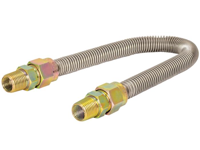 5/8 in. OD Stainless Steel Gas Connector - MIP x MIP - SKU: 30SS545048