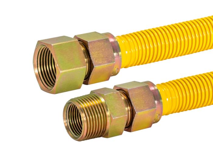 1 in. OD Epoxy-Coated Gas Connector - FIP x MIP - SKU: 40YE545560
